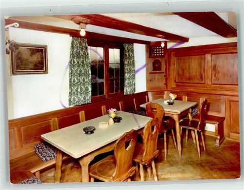 Wasserburg Gasthaus Wandbild Blumen Ort handschriftlich Foto Original aus Archiv eines Ansichtskartenverlags