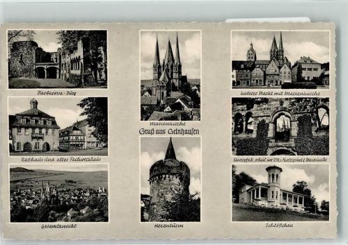 Gelnhausen Barbarossa-Burg Rathaus Hexenturm Marienkirche Unterer Markt Kaiserpfalz Schlösschen