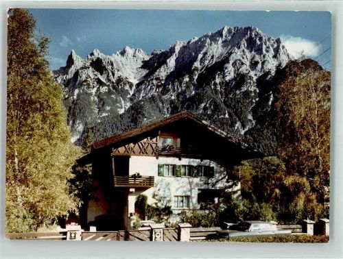 Mittenwald Hotel Augustin Berge Auto Ort handschriftlich