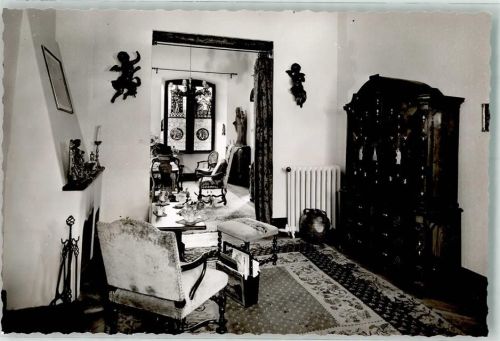 Kobern-Gondorf Schloss Liebieg Kaminzimmer Mobilar Antiquitäten Foto Original aus Archiv eines Ansichtskartenverlags Ort handschriftlich
