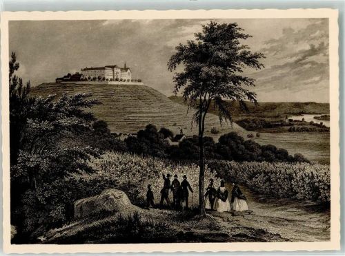 Geisenheim Schloss Johannisberg Foto nach altem Stich