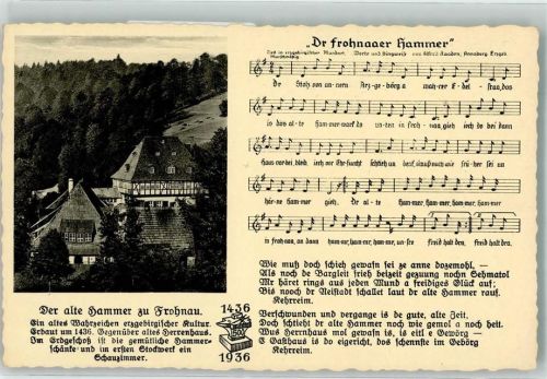 Frohnau Hammermühle Lied Frohnauer Hammer