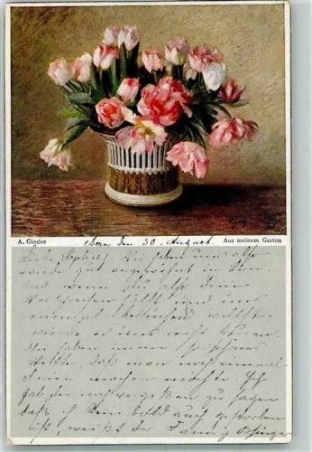 1919 sign. Giesler A. Rosen aus meinem Garten Primus Nr.3144