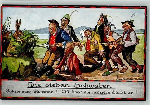 sign. Boettcher Hans Die sieben Schwaben Hase Schw K.V. Nr.207