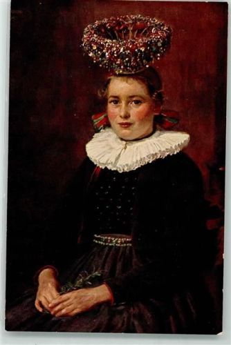 Schwarzwälderin in Brauttracht Frauenverein Gutach Serie VI Nr.4