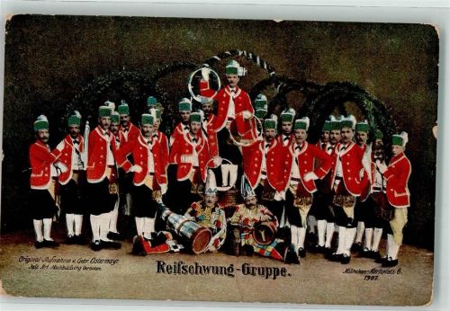 München Schäfflertanz Reifschwunggruppe 1907