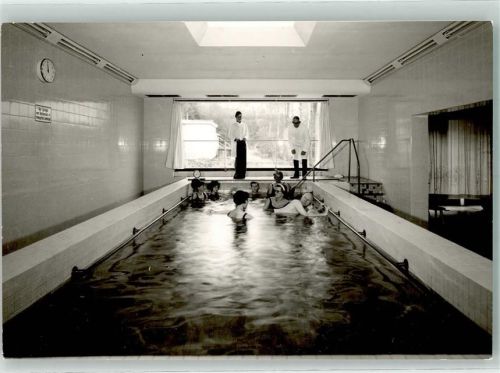 Bad Seebruch Schwimmbad Ort handschriftlich Foto Original aus Archiv eines Ansichtskartenverlags