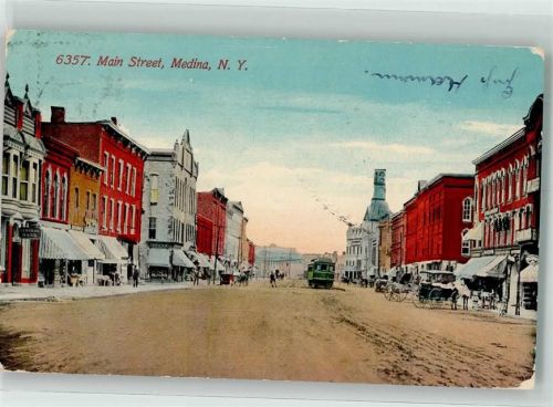 Rochester 1912 Main Street Straßenbahn Medina
