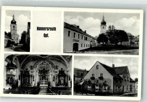 Konnersreuth Kirche Gasthaus Schiml Marktplatz Haus der Therese