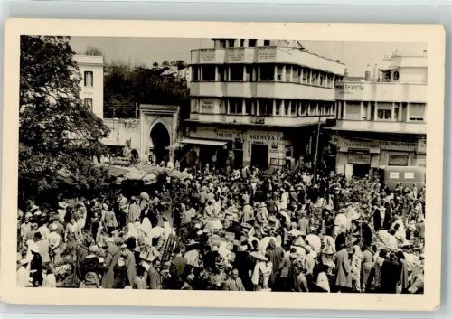 Tanger 1955 Foto Perera Marktplatz Marktszene