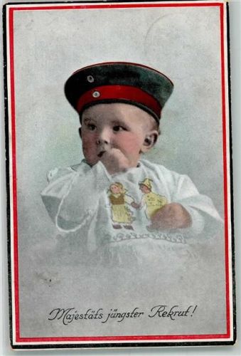 1916 Majestäts jüngster Rekrut Uniformmütze Schwarz-Weiß-Rot