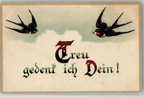 1918 Treu gedenk ich Dein! Lithographie