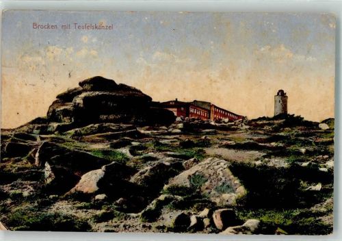 Brocken 1913 mit Aussichtsturm Hotel und Teufelskanzel Stengel & Co. 9142 B