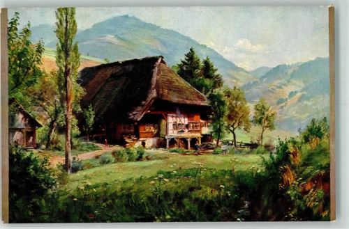 400 jähriges Bauernhaus im Schwarzwald Künstlerpostkarten Serie IV. Nr. 9