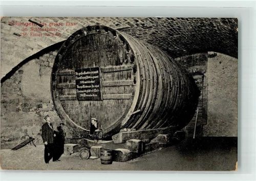 Tübingen 1912 Riesenfass von 1546 im Schlosskeller
