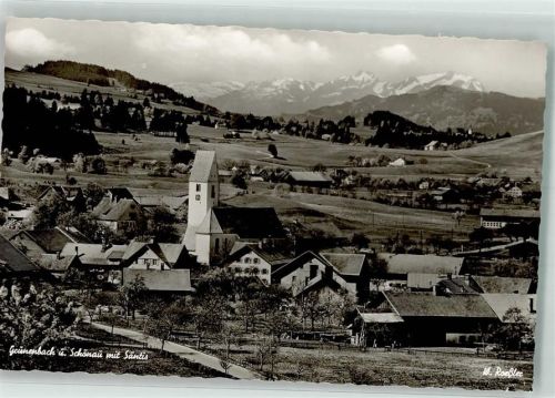 Grünenbach Foto W. Roeßler Schönau mit Säntis