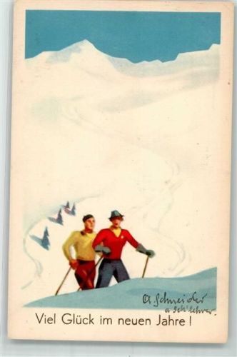 Skifahrer Neujahr