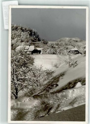 Schönberg Foto Original aus Archiv eines Ansichtskartenverlags Winter Blick über Schönberg zum Belchen Ort handschriftlich