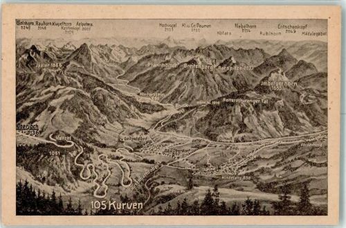 Hindelang Jochstraße 105 Kurven Bad Oberdorf Oberjoch Breitenberg Rotspitze Nebelhorn Pfannhölzer