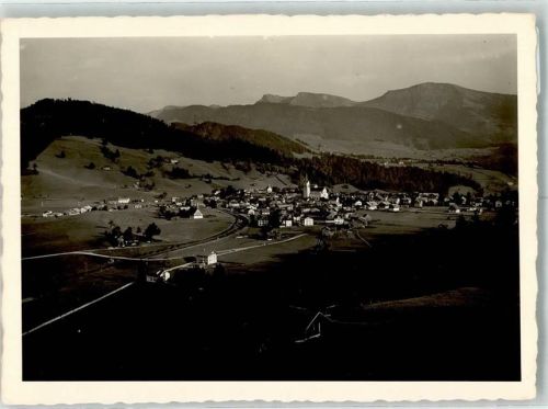 Oberstaufen Kirche Ort handschriftlich Foto Original aus Archiv eines Ansichtskartenverlags