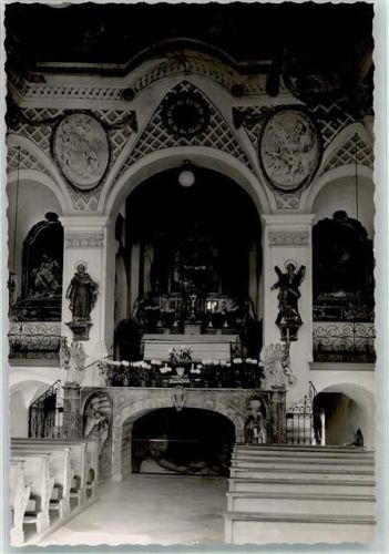Bad Tölz Kalvarienberg Kirche Inneres Ort handschriftlich Foto Original aus Archiv eines Ansichtskartenverlags