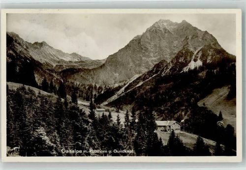 87538 W8975 Langenwang , Allgäu 1934 Foto AK Gaisalpe Gasthaus