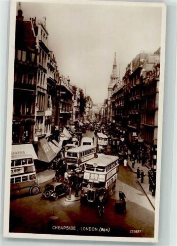 London 1938 Omnibus Auto Oldtimer Cheapside