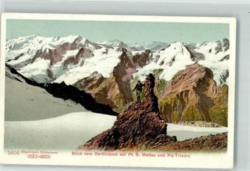 Oertlerpass Pt. S. Matteo Piz Tresero Bergsteiger
