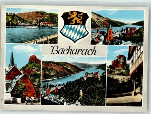 Bacharach Wappen Löew Gold Kirche Ruine Schiff Boot