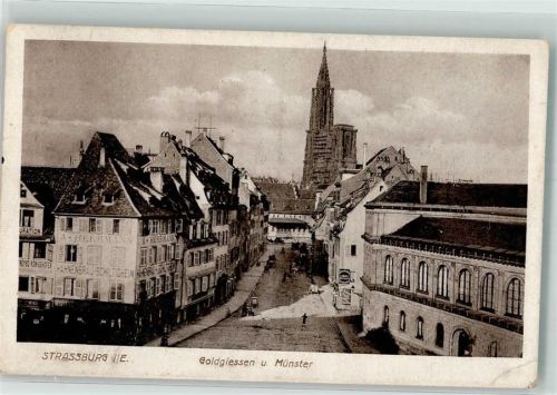 Strasbourg 1916 Goldgiessen Münster Feldpost WK I