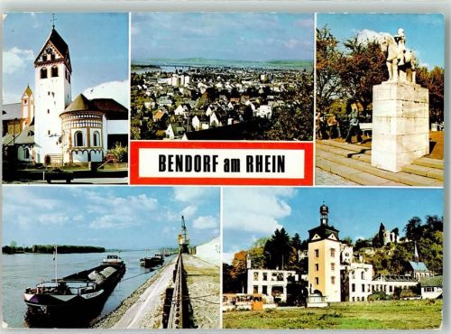 Bendorf 1981 Denkmal Hafen Kirche