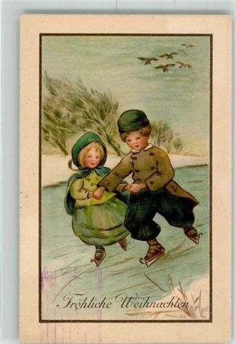 1918 Weihnachten Hollandkinder Schlittschuhe Nr. 522
