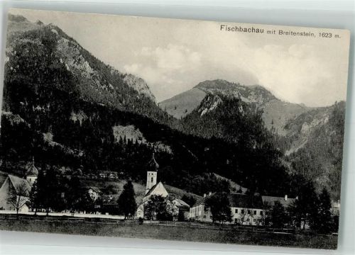 Fischbachau mit Kirche St. Martin und Breitenstein Verlag August Zerle Nr. 3617