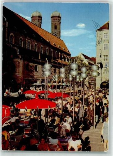 München Fußgängerzone auf der Neuhauserstraße Türme der Frauenkirche Verlag Alfred Ziethen