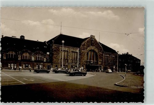 Bielefeld Bahnhof Auto Ort handschriftlich Foto Original aus Archiv eines Ansichtskartenverlags