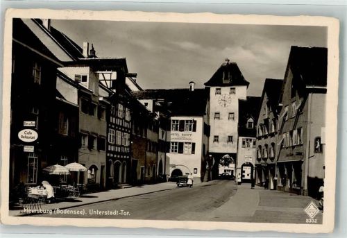 Meersburg 1939 Cafe Gasthaus Hotel Schiff Unterstadt-Tor