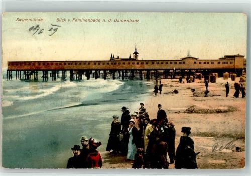 Swinemünde 1909 Schwimmbad Damen- und Familienbad