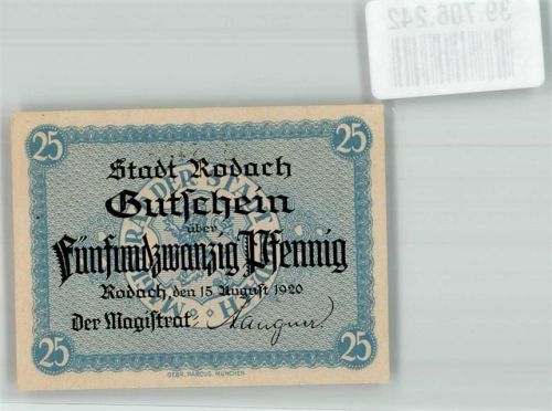 Rodach 1920 25 Pfennig