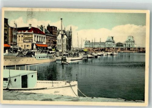 Ostende 1954 Hafen Bahnhof