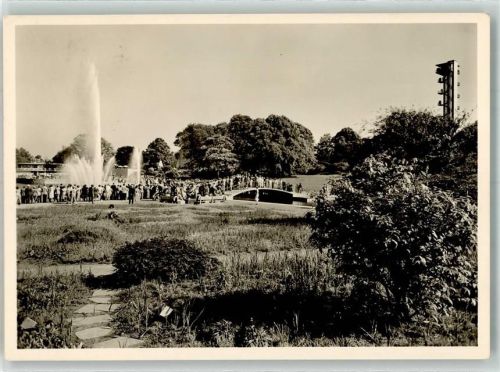 Hamburg Irisgarten während der Internationalen Gartenbauausstellung Fotograf Fürstenberg Verlag Georg Michel Notopfermarke