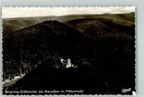 Merzalben Fliegeraufnahme Burg Gräfenstein