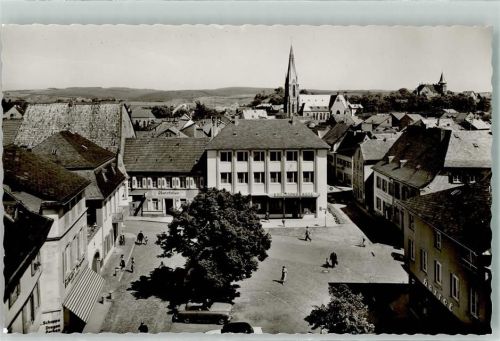 Sobernheim Marktplatz Kreissparkasse Oldtimer
