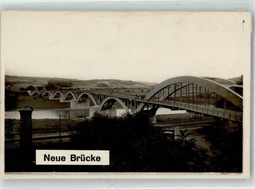 Vlotho Neue Brücke Ort handschriftlich Foto Original aus Archiv eines Ansichtskartenverlags