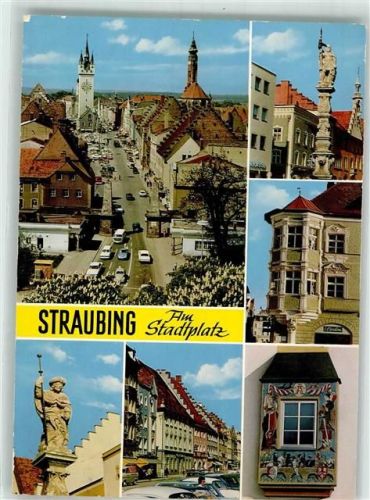 Straubing Übersicht und Bauliche Details vom Stadtplatz Fotograf Stern