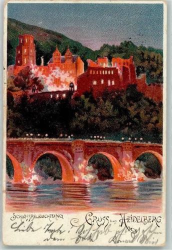 Heidelberg 1901 Schlossbeleuchtung