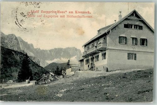 Kreuzeckhaus 1906 Hüttenstempel Adolf-Zoeppritz-Haus