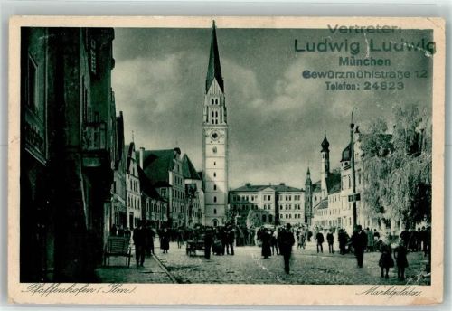 Pfaffenhofen 1929 Marktplatz Foto Ak