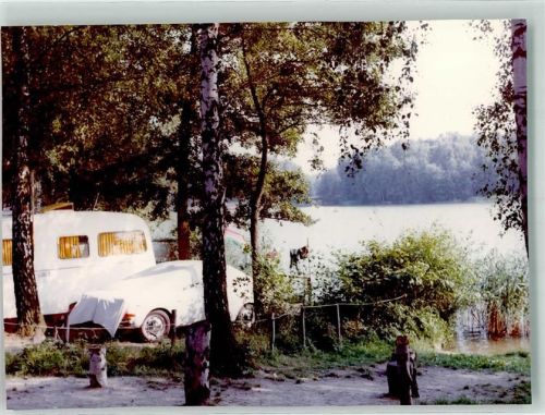 Salem Campingplatz Auto Ort handschriftlich Foto Original aus Archiv eines Ansichtskartenverlags