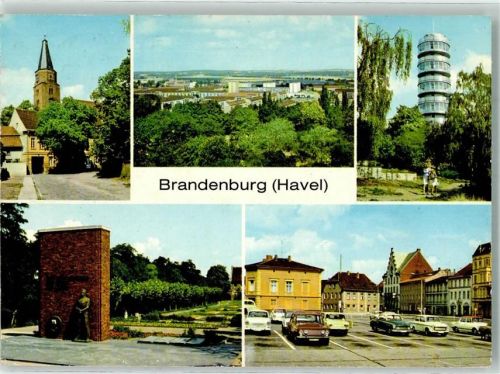 Brandenburg Autos Dom St. Peter und Paul Friedenswarte Mahnmal der Opder des Faschismus Markt