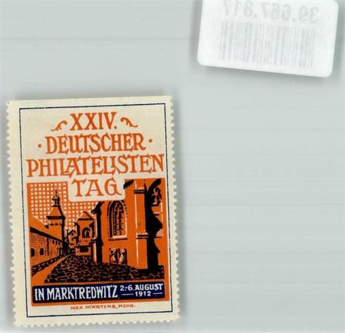 Marktredwitz 1912 24. Deutscher Philatelistentag